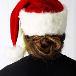 Elope Grinch Costume Hat With Fur Beard -Cheap Halloween Store mister grinch hat with fur beard alt 3