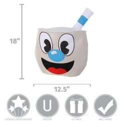 Elope Mugman Felt Character Head -Cheap Halloween Store mugman felt character head alt 3