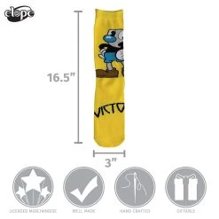 Elope Cuphead Mugman Victory! Crew Socks -Cheap Halloween Store mugman victory crew socks alt 6