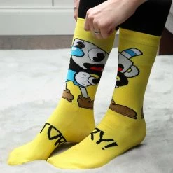 Elope Cuphead Mugman Victory! Crew Socks