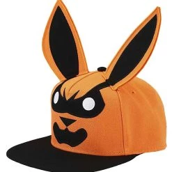 Bioworld Merchandising / Independent Sales Naruto Kurama Big Face 3D Flat Bill Snapback Hat -Cheap Halloween Store naruto kurama big face 3d flat bill snapback alt 2