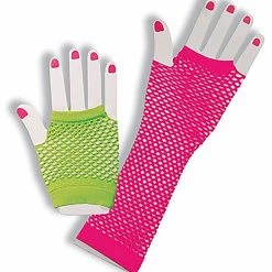 Forum Novelties, Inc Neon Fishnet Fingerless Gloves