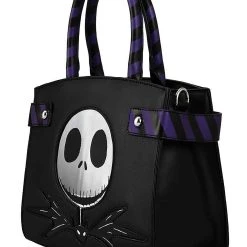 Bioworld Merchandising / Independent Sales The Nightmare Before Christmas Jack Metallic Print Handbag -Cheap Halloween Store nightmare before christmas metallic print handbag alt 2