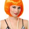 Charades Orange Bob Wig