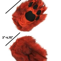 Elope Orange Fingerless Adult Paws -Cheap Halloween Store orange fingerless paws alt 2