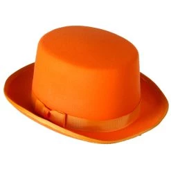 H.M. Smallwares Orange Tuxedo Top Hat