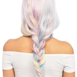 Leg Avenue Ladies Pastel Rainbow Wavy Wig -Cheap Halloween Store pastel rainbow wavy wig 2
