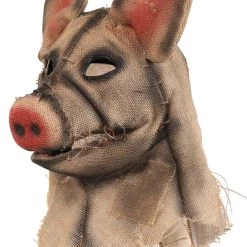 Elope Pig Scarecrow Mouth Mover Mask -Cheap Halloween Store pig scarecrow mouth mover mask alt 5