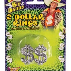 Forum Novelties, Inc Dollar Sign Pimp Rings (2-Pack)