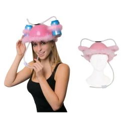 Funny Fashions Drinking Hat With Pink Feather Trim
