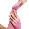 Smiffys Pink Fingerless Fishnet Gloves For Women