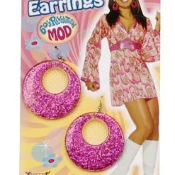 Forum Novelties, Inc Pink Mod Earrings