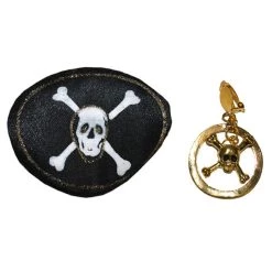 Funny Fashions Pirate Eyepatch And Earring