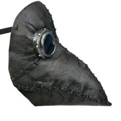 Ghoulish Productions Plague Doctor Black Mask -Cheap Halloween Store plague doctor black mask alt 2