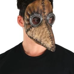 Ghoulish Productions Plague Doctor Brown Mask For Adults -Cheap Halloween Store plague doctor brown mask alt 3