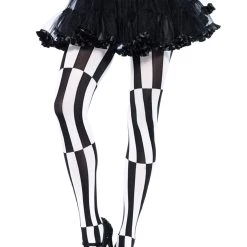 Leg Avenue Plus Size Striped Optical Illusion Tights