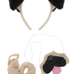 Elope Pug Dog Ears Headband Nose And Tail Kit