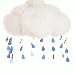 Elope Adult Plush Rain Cloud Costume Hat -Cheap Halloween Store rain cloud plush hat alt 4