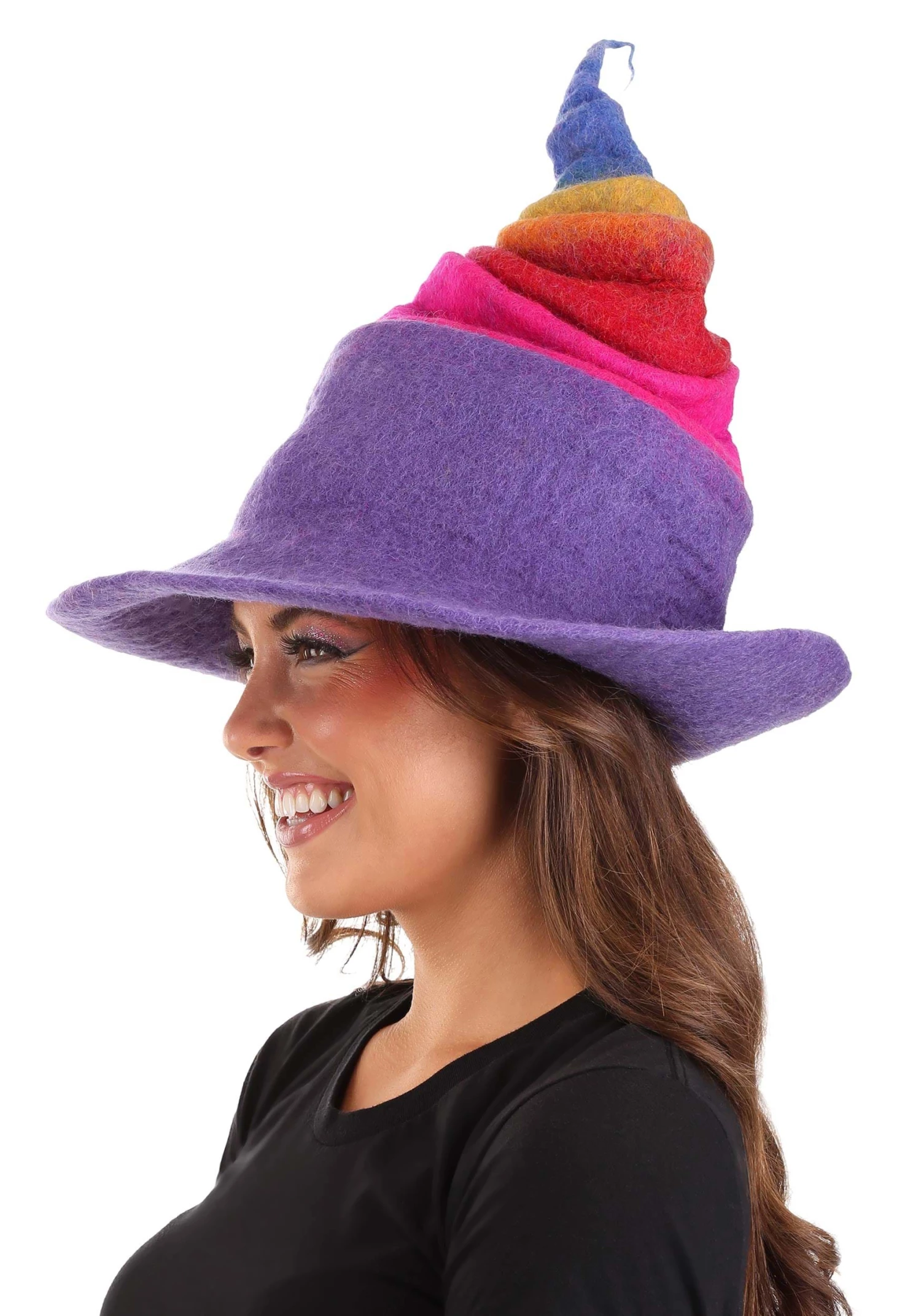Elope Adult Rainbow Borealis Heartfelted Witch Costume Hat 3 Elope Adult Rainbow Borealis Heartfelted Witch Costume Hat - Image 3