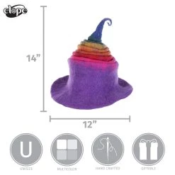 Elope Adult Rainbow Borealis Heartfelted Witch Costume Hat 17 Elope Adult Rainbow Borealis Heartfelted Witch Costume Hat -Cheap Halloween Store rainbow borealis heartfelted witch hat alt 8