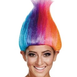 Disguise Rainbow Colored Adult Troll Wig