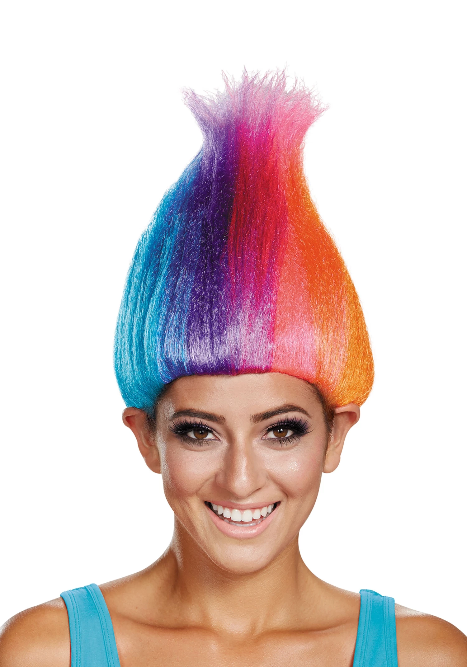 Disguise Rainbow Colored Adult Troll Wig 1 Disguise Rainbow Colored Adult Troll Wig