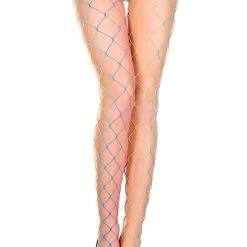 Music Legs Rainbow Net Tights For Women