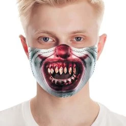 Creative Apparel Razor Teeth Clown Face Mask