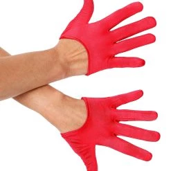 Leg Avenue Red Mini Cropped Satin Gloves