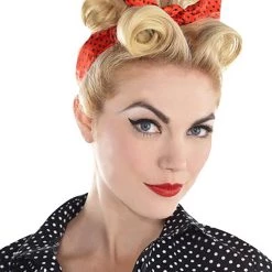 Amscan Rockabilly Red Polka Dot Hair Scarf Accessory