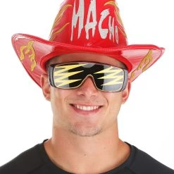 Elope Randy Savage Deluxe Red Cowboy Hat