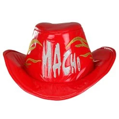 Elope Randy Savage Deluxe Red Cowboy Hat -Cheap Halloween Store red randy savage deluxe cowboy hat alt 3