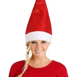 Jacobson Hats Red Sequin Santa Hat For Christmas