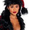Roma Red Vinyl With Black Faux Fur Santa Hat