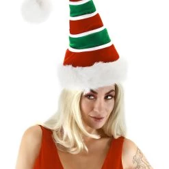 Elope Adult Soft Ridged Santa Hat
