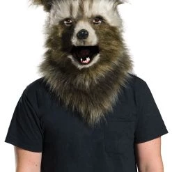 Rubies Costume Co. Inc Rocket Raccoon Movable Jaw Faux Fur Mask