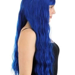 Partytime Wig Royal Blue Full Wavy Wig For Women -Cheap Halloween Store royal blue full wavy wig alt 2