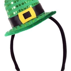 Elope Sequin Mini Leprechaun Hat Headband -Cheap Halloween Store sequin mini leprechaun hat headband alt 3