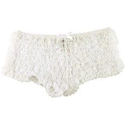 Leg Avenue Sexy White Ruffle Tanga Panties