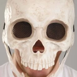 Seasonal Visions International, Ltd. Shiny Skull Mouth Mover Mask -Cheap Halloween Store shining skull mouth mover mask alt 2