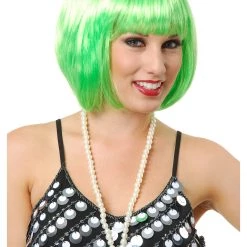 Charades Short Bob Lime Green Wig