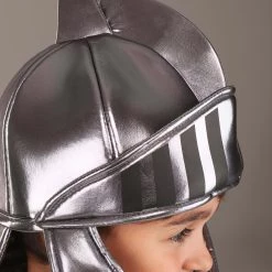 Elope Silver Knight Soft Costume Helmet Accessory -Cheap Halloween Store silver knight plush helmet alt 2