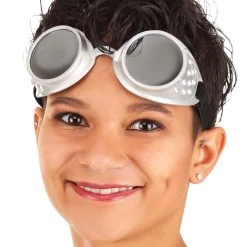 Elope Silver/Mirror Atomic Ray Goggles -Cheap Halloween Store silver mirror atomic ray goggles 1