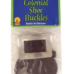Rubies Costume Co. Inc Silver Shoe Buckles For Men -Cheap Halloween Store silver shoe buckles alt 1