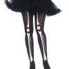 Leg Avenue Skeleton Bones Black Tights