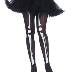 Leg Avenue Skeleton Bones Black Tights