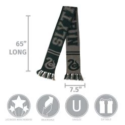 Elope Slytherin Reversible Winter Knit Scarf -Cheap Halloween Store slytherin reversible knit scarf alt 3