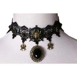 Western Fashion Spider Lace Choker Necklace