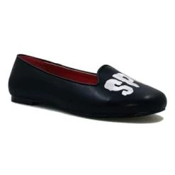Strange Cvlt Women's Spooky Black Ballet Flats -Cheap Halloween Store spooky ballet flat alt 4