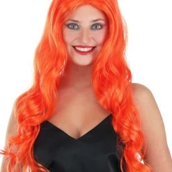 Partytime Wig Long Wavy Orange Wig For Women